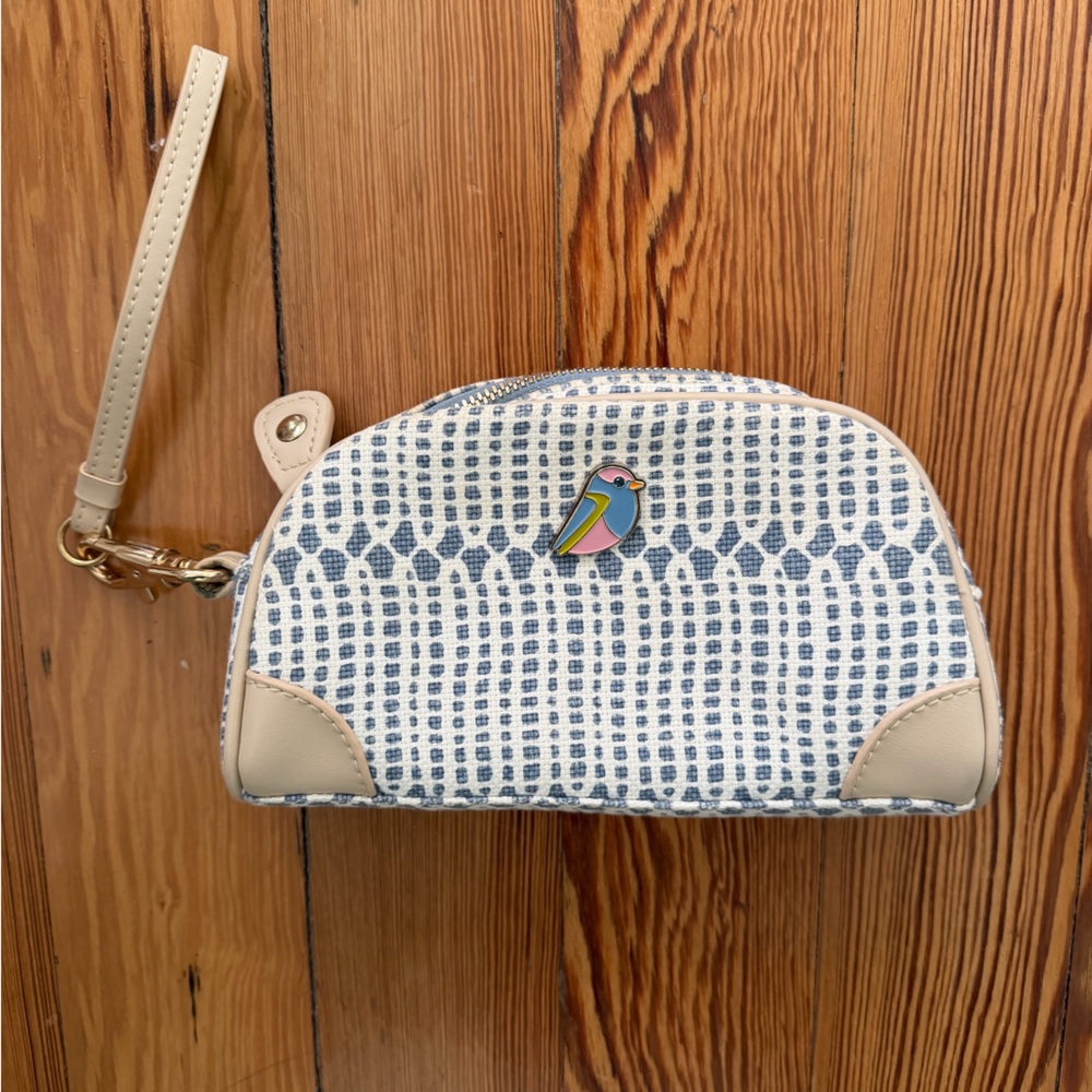 Spartina 449 Songbird Golf Accessory Pouch Light Blue & Cream